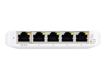 Ubiquiti Ubiquiti UniFi Switch USW Flex Mini - Conmutador - inteligente - 4 x 10/100/1000 + 1 x 10/100/1000 (PoE+) - sobremesa - PoE+ USW-Flex-Mini