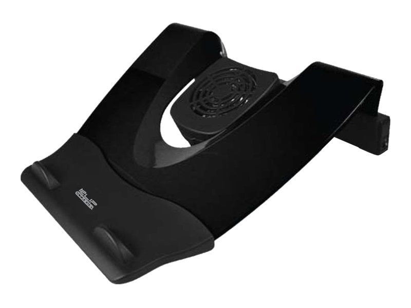 Klip Xtreme Klip Xtreme KNS-110B Notebook Stand / Cooling Station - Soporte para ordenador portátil - con concentrador USB de 4 puertos, ventilador de refrigeración - 17" - negro KNS-110B