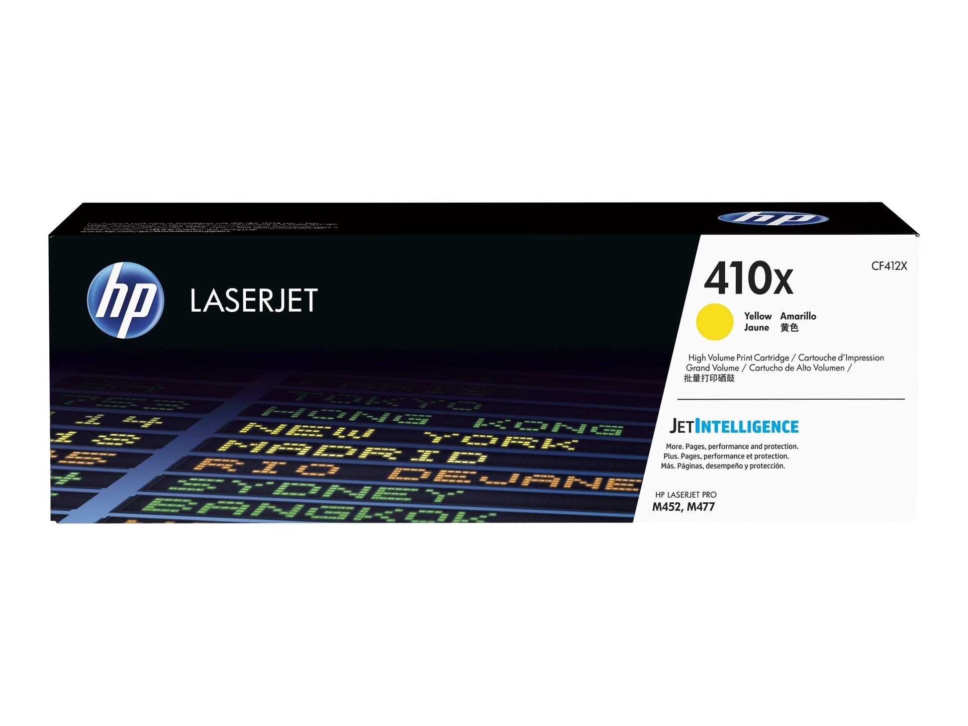 HP HP 410X - Alto rendimiento - amarillo - original - LaserJet - cartucho de tóner (CF412X) - para Color LaserJet Pro M452, MFP M377, MFP M477 CF412X