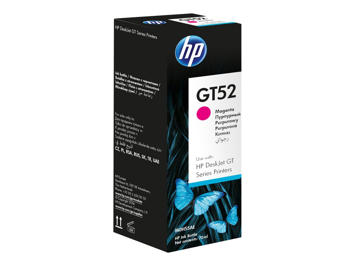 HP HP GT52 - 70 ml - magenta - original - recarga de tinta - para HP 11X, 31X; Deskjet GT 58XX; Smart Tank 500, 51X, 530, 6001, 615, 70XX, 73XX, 76XX M0H55AL
