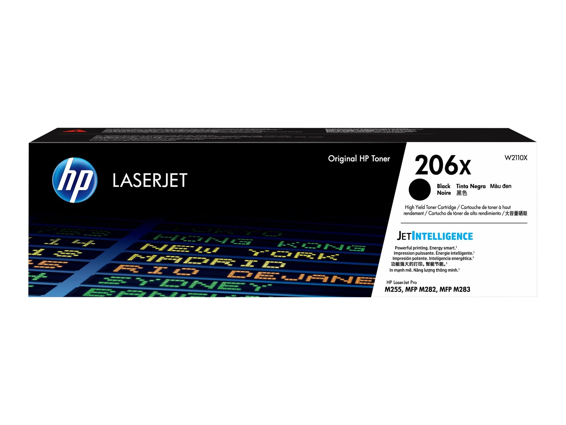 HP HP 206X - Alto rendimiento - negro - original - LaserJet - cartucho de tóner (W2110X) - para Color LaserJet Pro M255, M283, MFP M282, MFP M283 W2110X