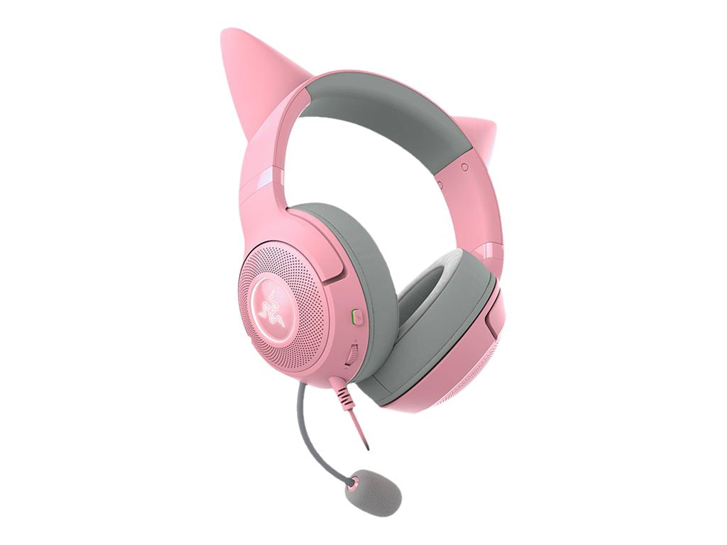 Razer Razer Kraken Kitty V2 - Auricular - tamaño completo - cableado - USB - aislamiento de ruido - cuarzo RZ04-04730200-R3U1