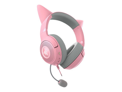 Razer Razer Kraken Kitty V2 - Auricular - tamaño completo - cableado - USB - aislamiento de ruido - cuarzo RZ04-04730200-R3U1