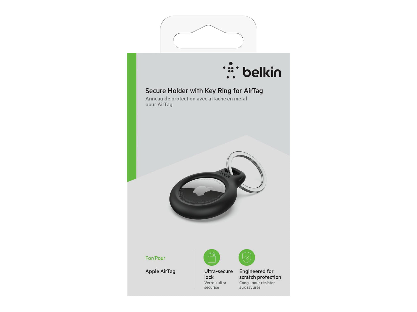 Belkin Belkin - Soporte de seguridad para etiqueta Bluetooth antipérdida - negro - para Apple AirTag F8W973btBLK