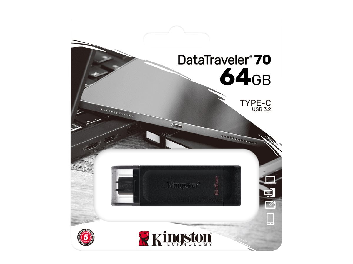 Kingston Kingston DataTraveler 70 - Unidad flash USB - 64 GB - USB-C 3.2 Gen 1 DT70/64GB