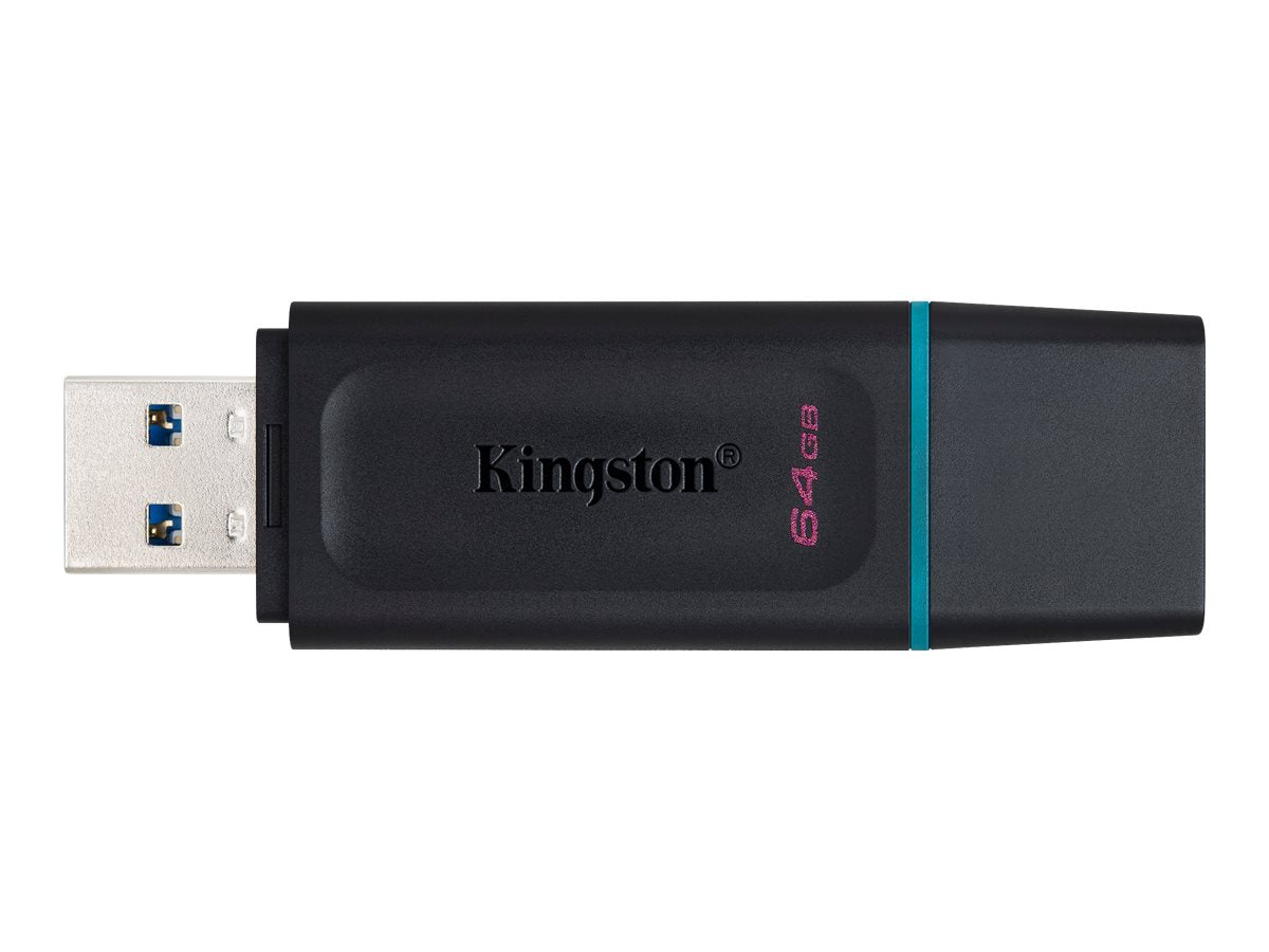 Kingston Kingston DataTraveler Exodia - Unidad flash USB - 64 GB - USB 3.2 Gen 1 - negro con turquesa DTX/64GB