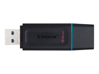 Kingston Kingston DataTraveler Exodia - Unidad flash USB - 64 GB - USB 3.2 Gen 1 - negro con turquesa DTX/64GB