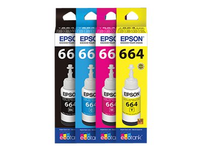 Epson Epson T664 - Cián - original - recarga de tinta - para Epson L380, L386, L395, L495; EcoTank ET-2600, 2650, L1455, L396, L606, L656 T664220-AL
