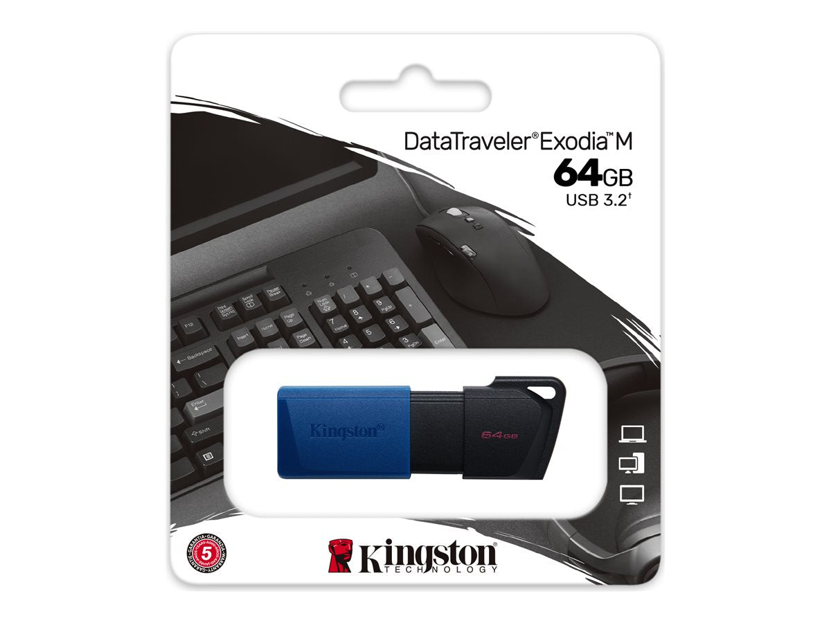 Kingston Kingston DataTraveler Exodia M - Unidad flash USB - 64 GB - USB 3.2 Gen 1 DTXM/64GB