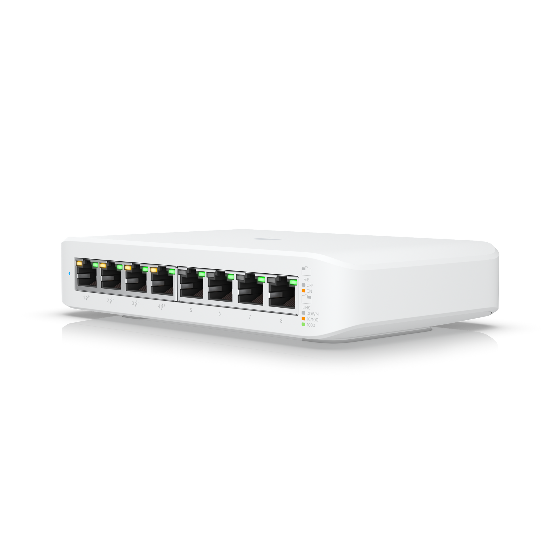 Ubiquiti Ubiquiti UniFi Switch Lite USW-Lite-8-POE - Conmutador - Gestionado - 8 x 10/100/1000 (4 PoE+) - sobremesa, montaje en pared - PoE+ (52 W) USW-Lite-8-POE
