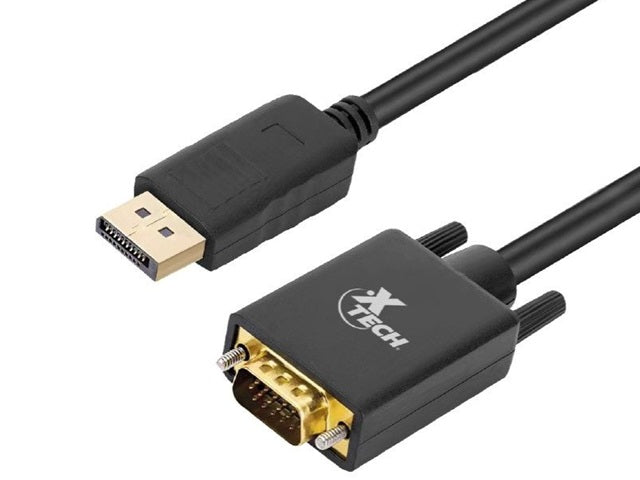 Xtech DisplayPort / VGA Cable Black